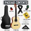 Pyle 39'' -Inch 6-String Classical Guitar - Guitar with Digital Tuner & Accessory Kit, (nature color) PGACLS90